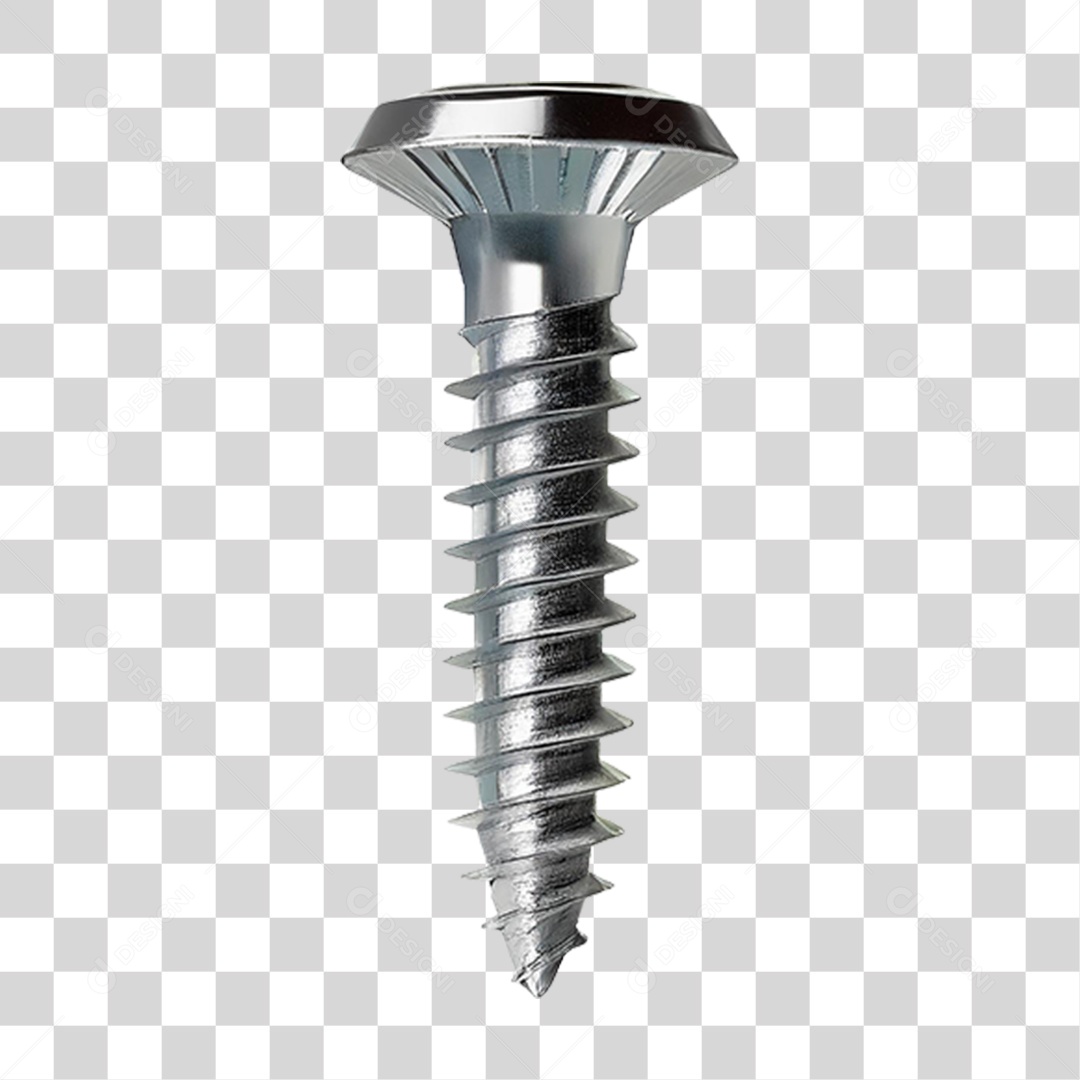 Parafuso de Metal PNG Transparente