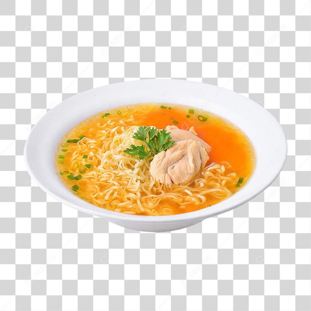 Sopa de Macarrão com Frango PNG Transparente