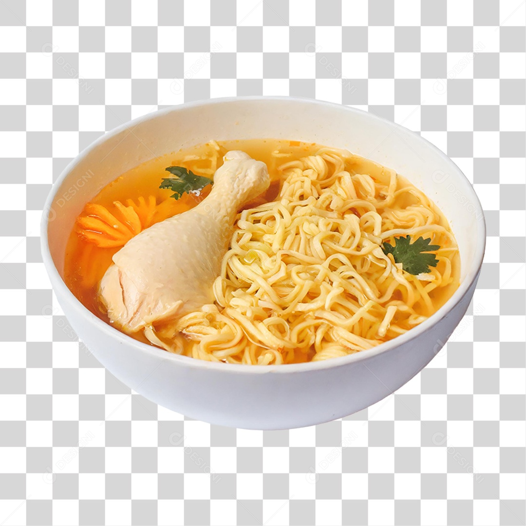 Sopa de Macarrão com Frango PNG Transparente