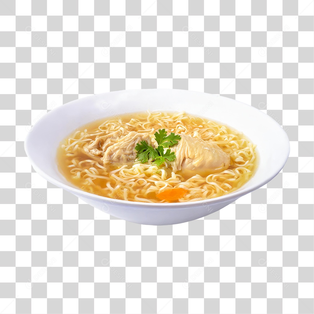 Sopa de Macarrão com Frango PNG Transparente