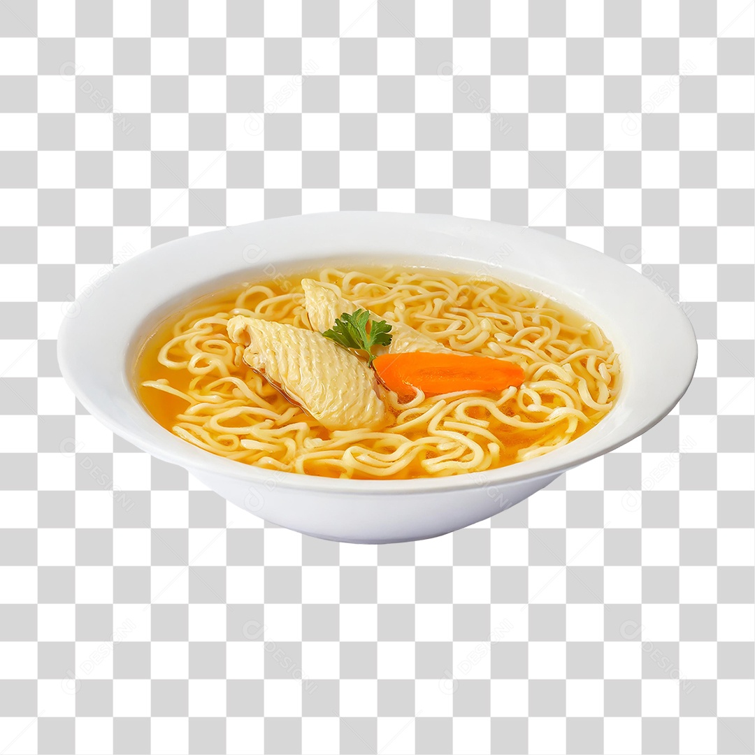 Sopa de Macarrão com Frango PNG Transparente