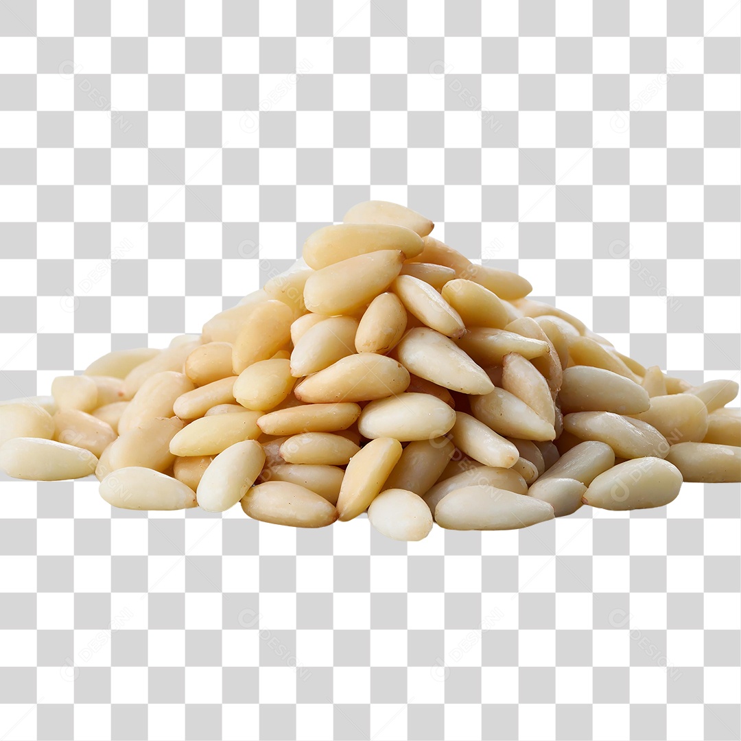 Grãos de Pinhões Descascados PNG Transparente