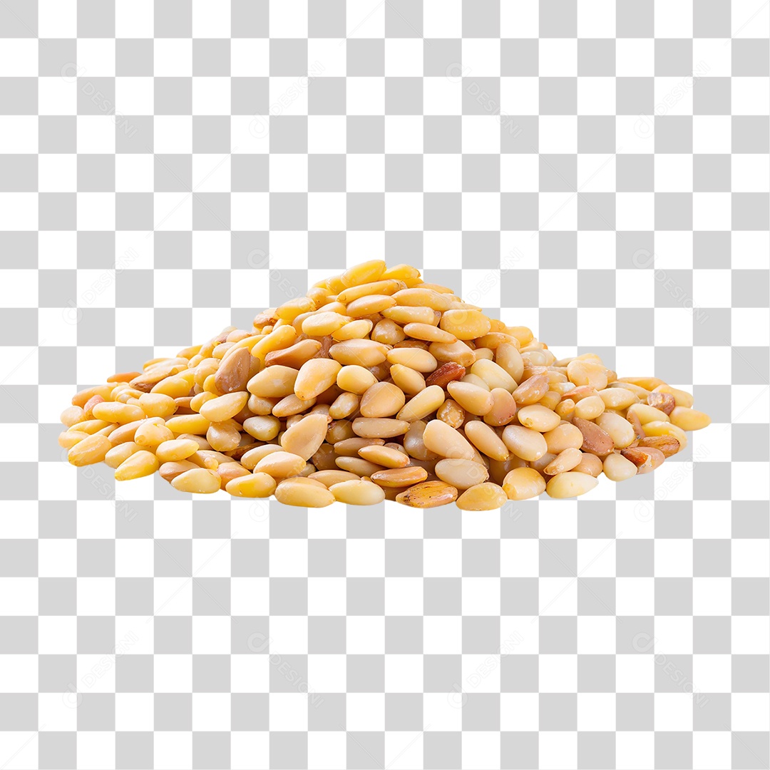 Grãos de Pinhões Descascados PNG Transparente