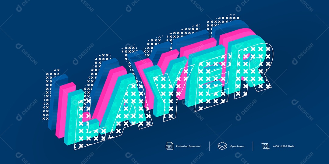 Efeito de Texto Layer Camada PSD Editável