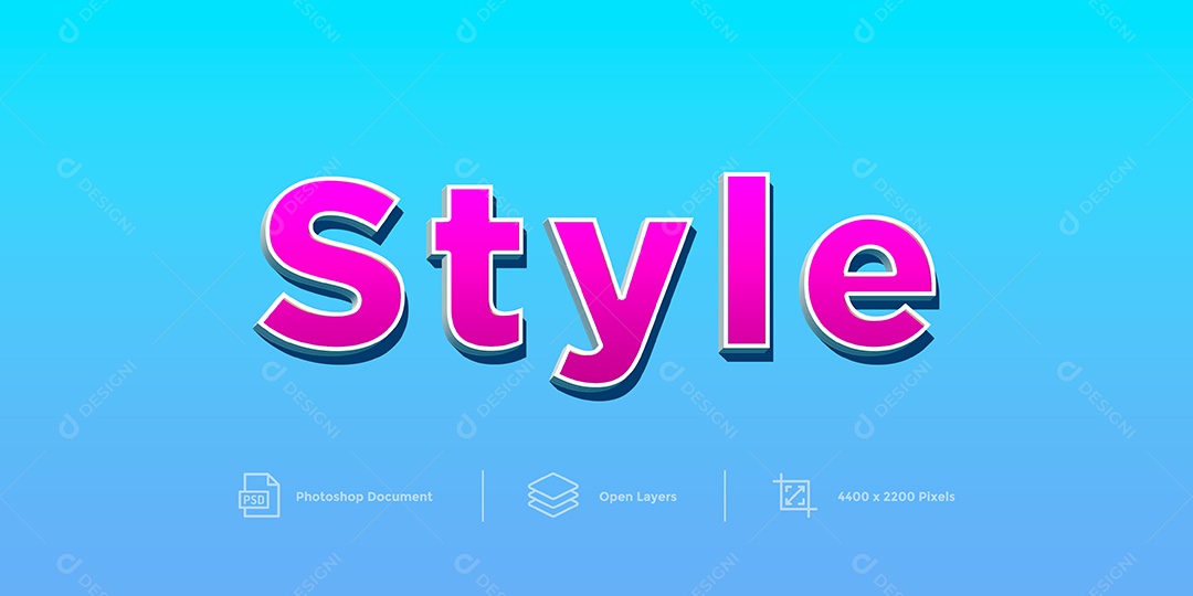 Efeito de Texto Style Estilo PSD Editável