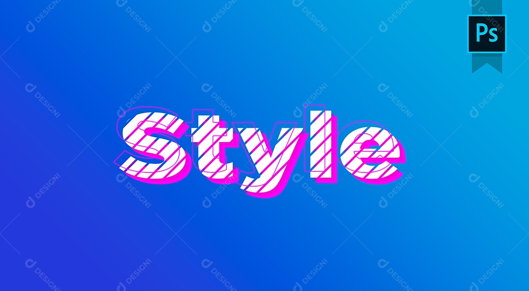 Efeito de Texto Style Estilo PSD Editável