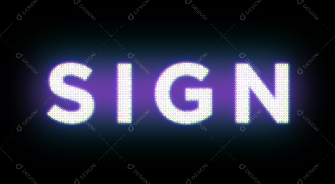 Efeito de Texto Sign Sinal PSD Editável