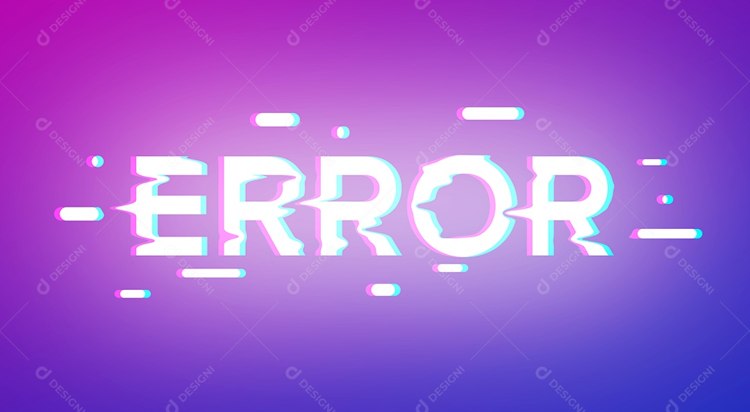 Efeito de Texto Error Erro PSD Editável