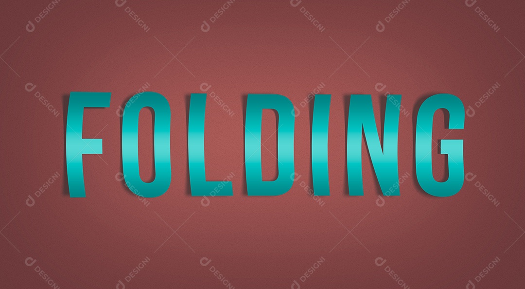 Efeito de Texto Folding Dobrando PSD Editável