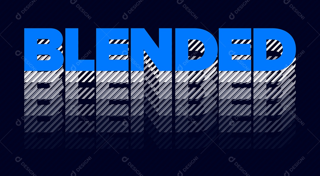 Efeito de Texto Blended Misturado PSD Editável