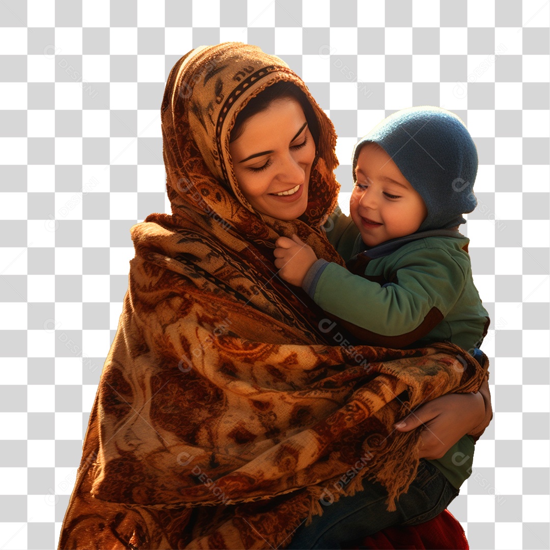 Mãe e Filho PNG Transparente