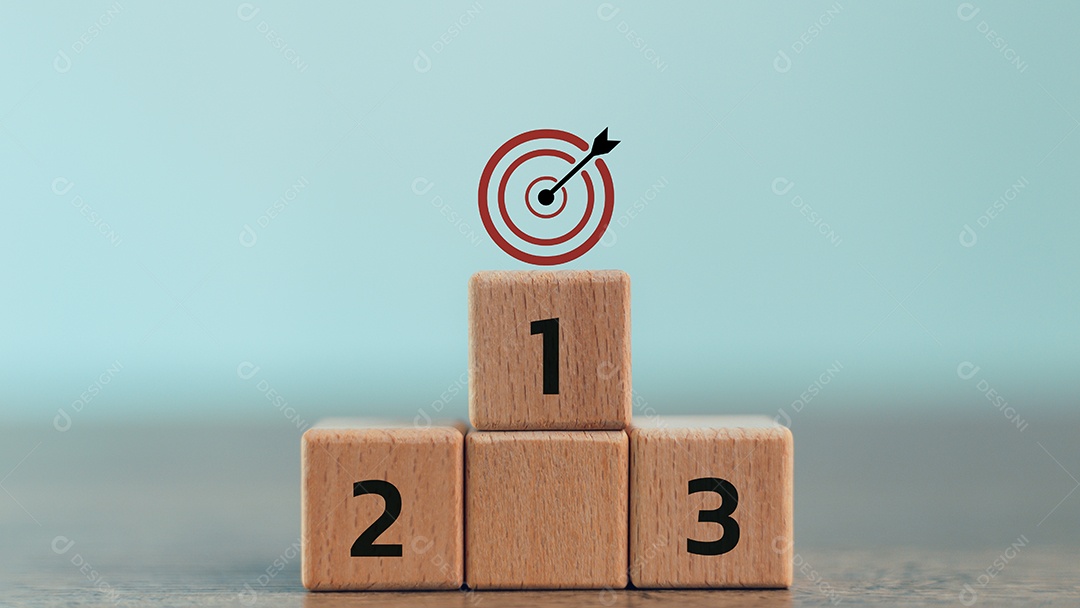 Blocos de madeira sobre fundo isolado