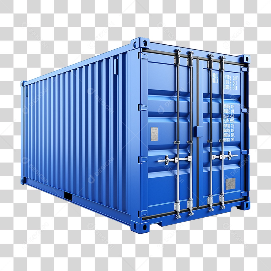 Contêiner Metal Cargas PNG Transparente