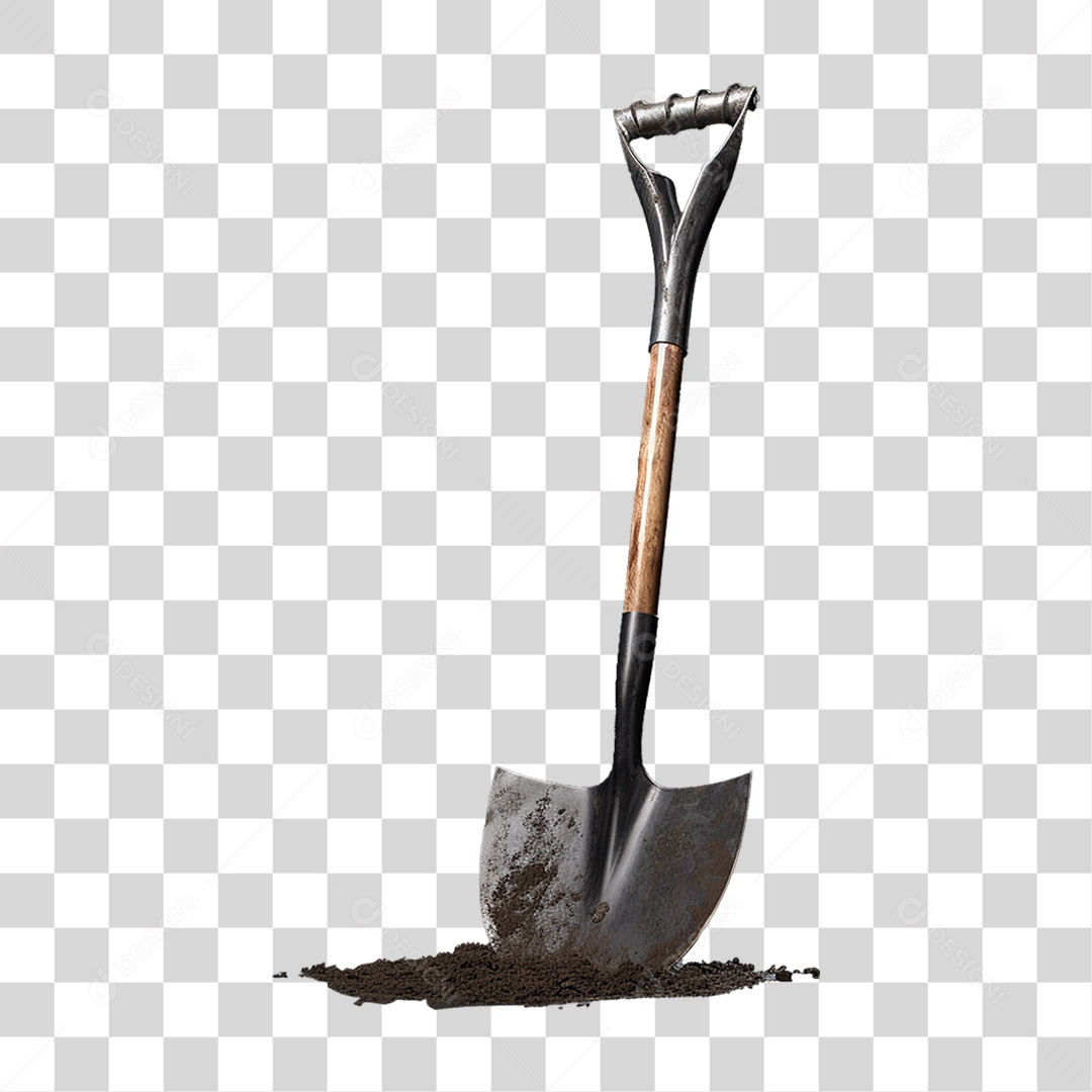 Pá de Metal PNG Transparente