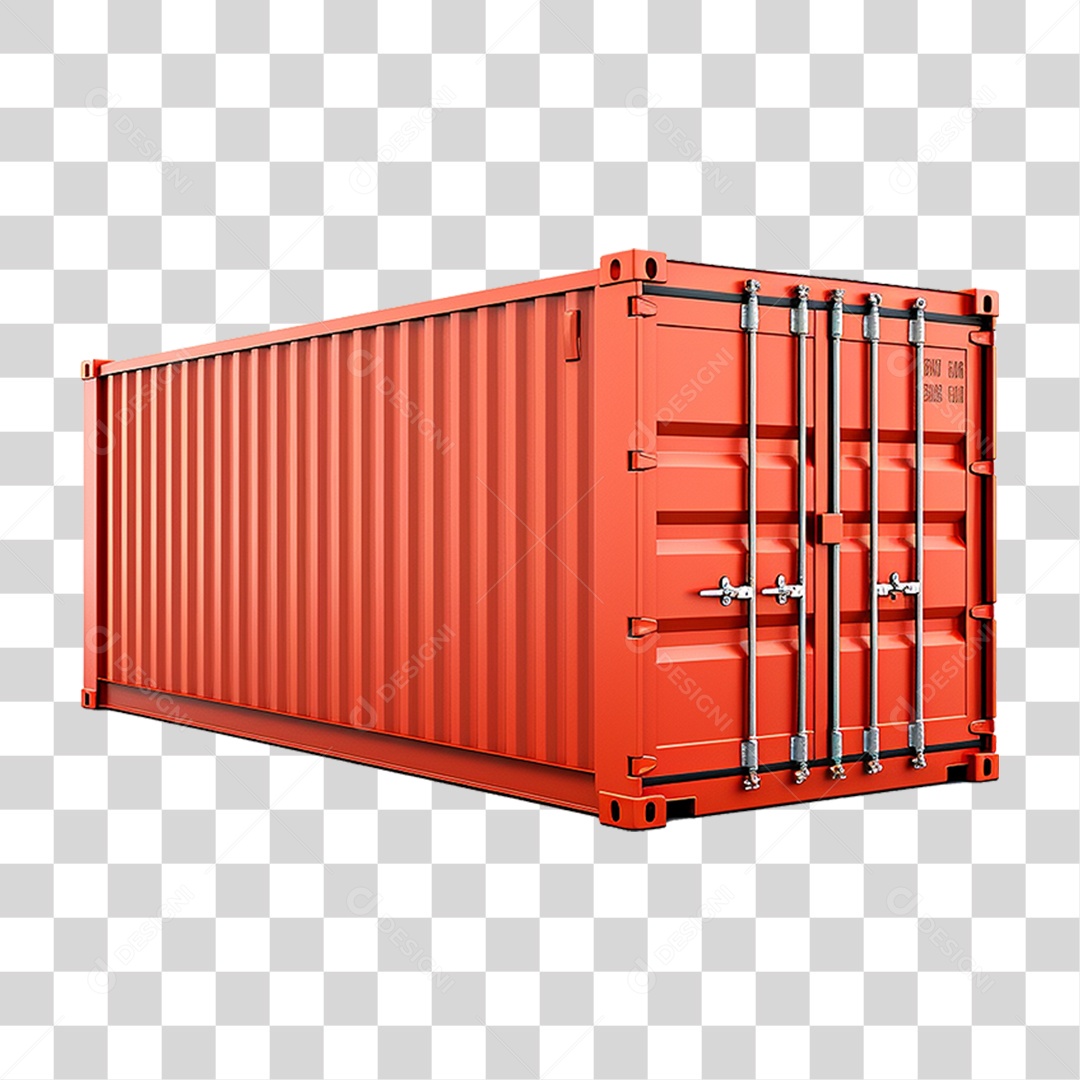 Contêiner Metal Cargas PNG Transparente