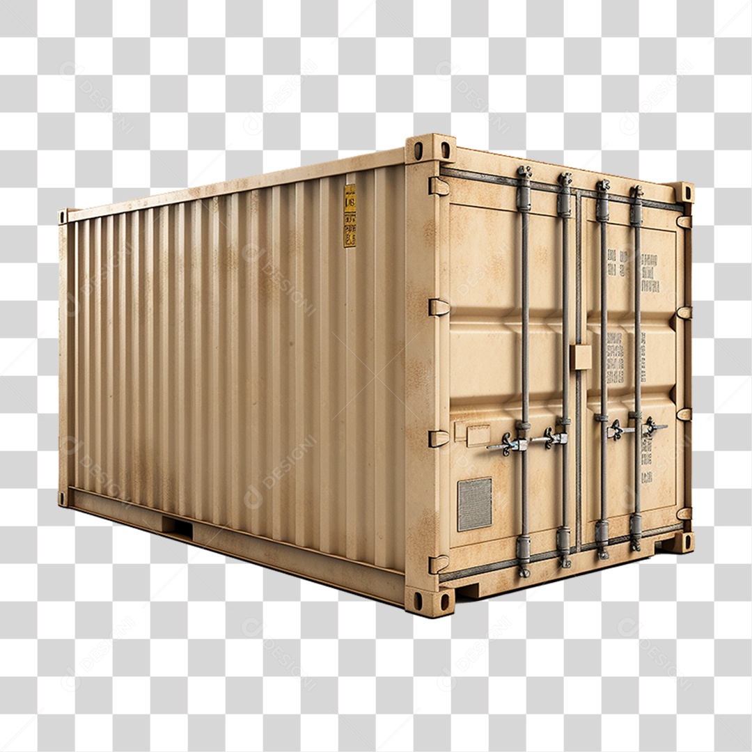 Contêiner Metal Cargas PNG Transparente