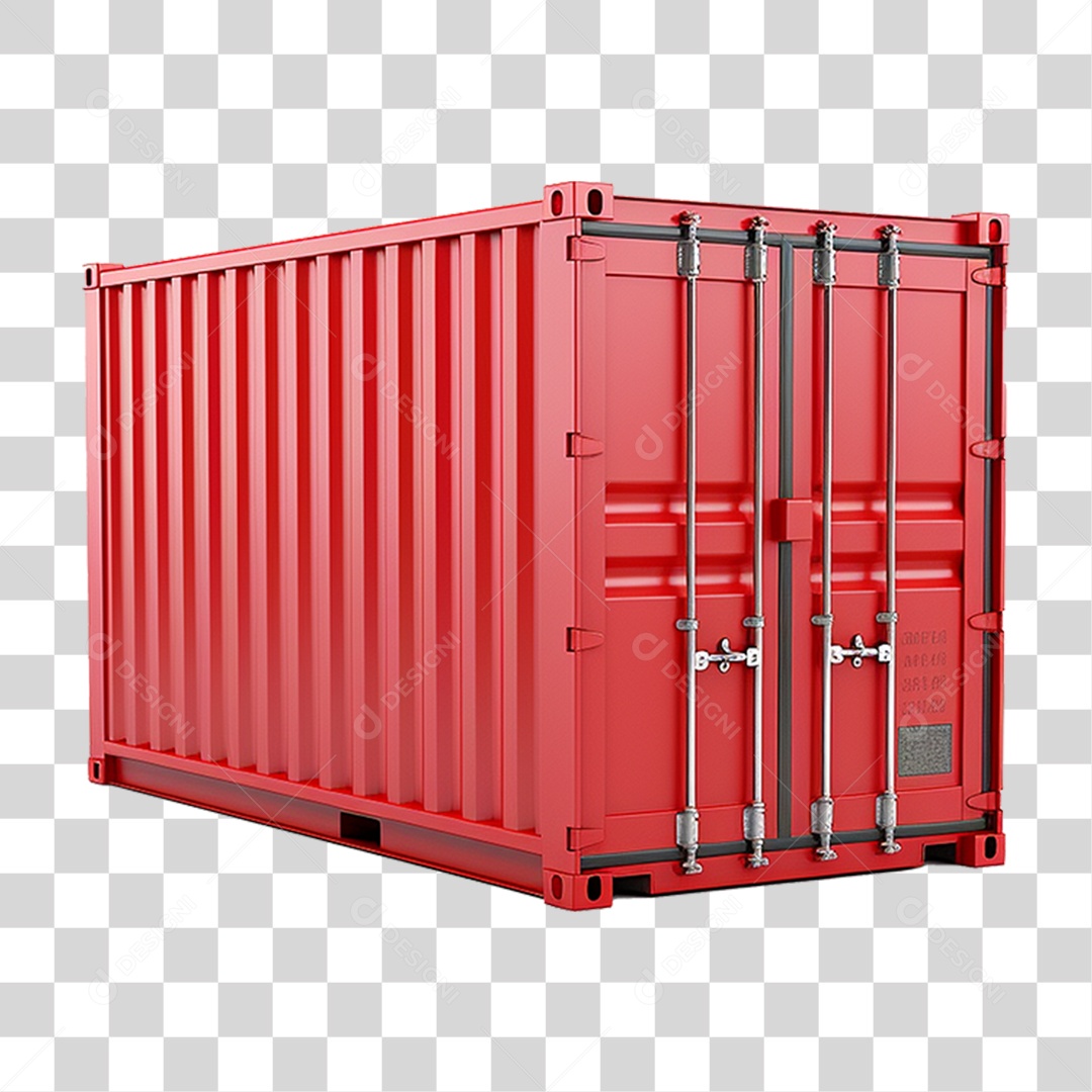 Contêiner Metal Cargas PNG Transparente