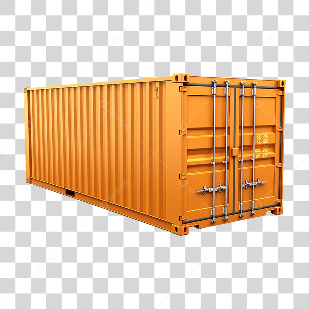 Contêiner Metal Cargas PNG Transparente