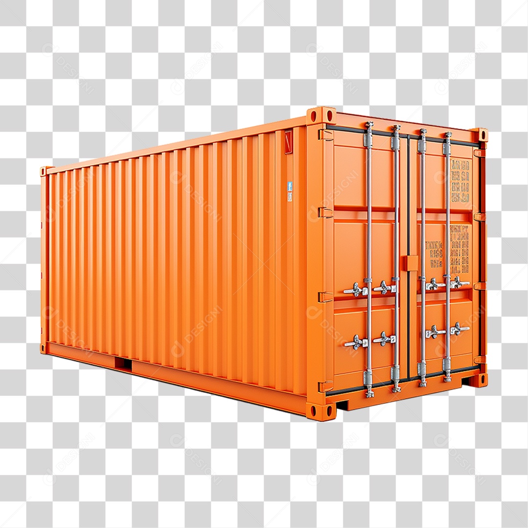 Contêiner Metal Cargas PNG Transparente