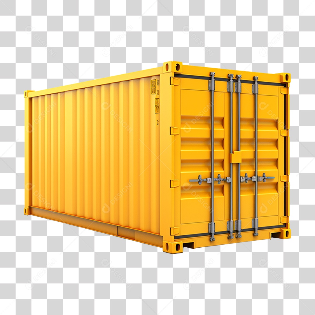 Contêiner Metal Cargas PNG Transparente