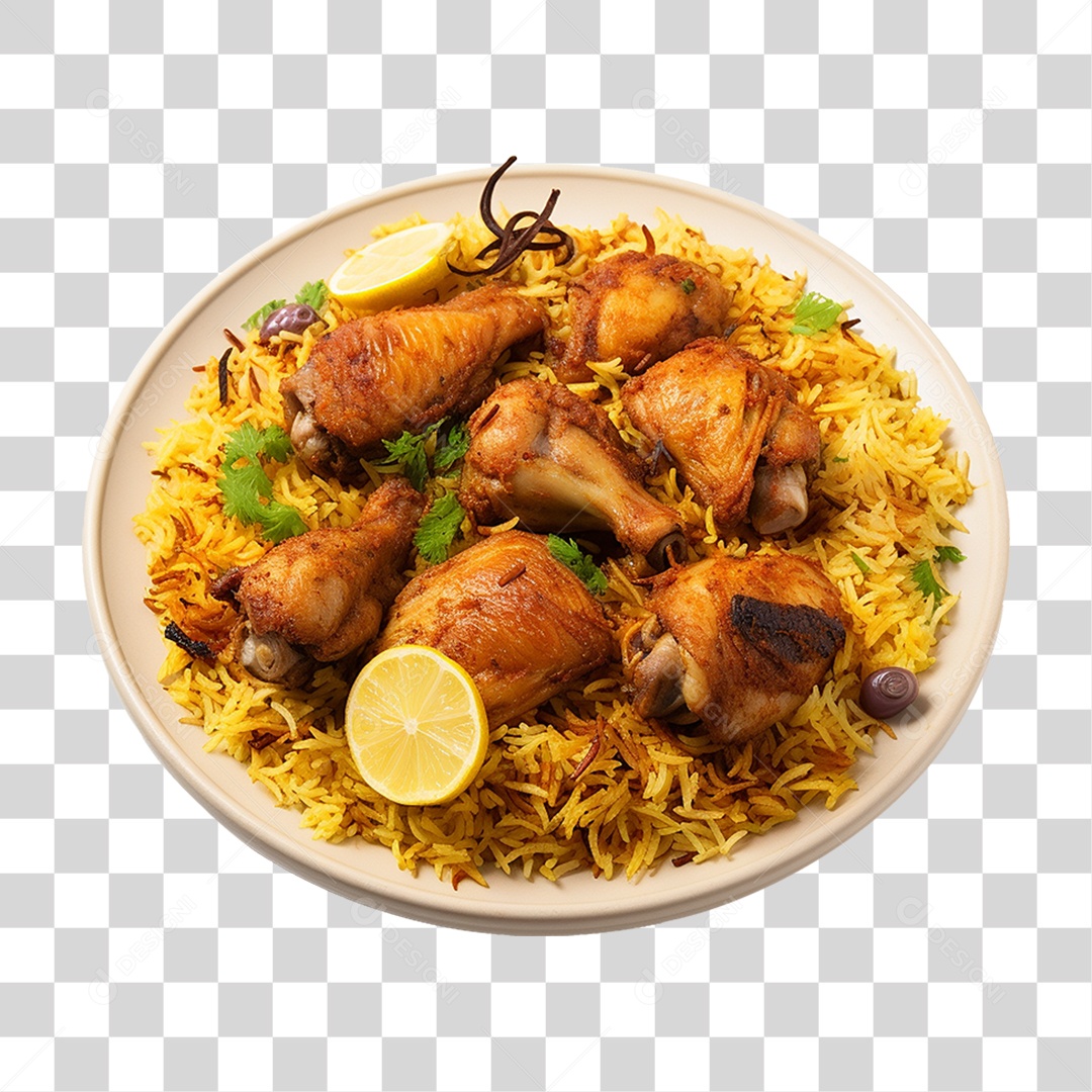 Biriyani de Frango PNG Transparente