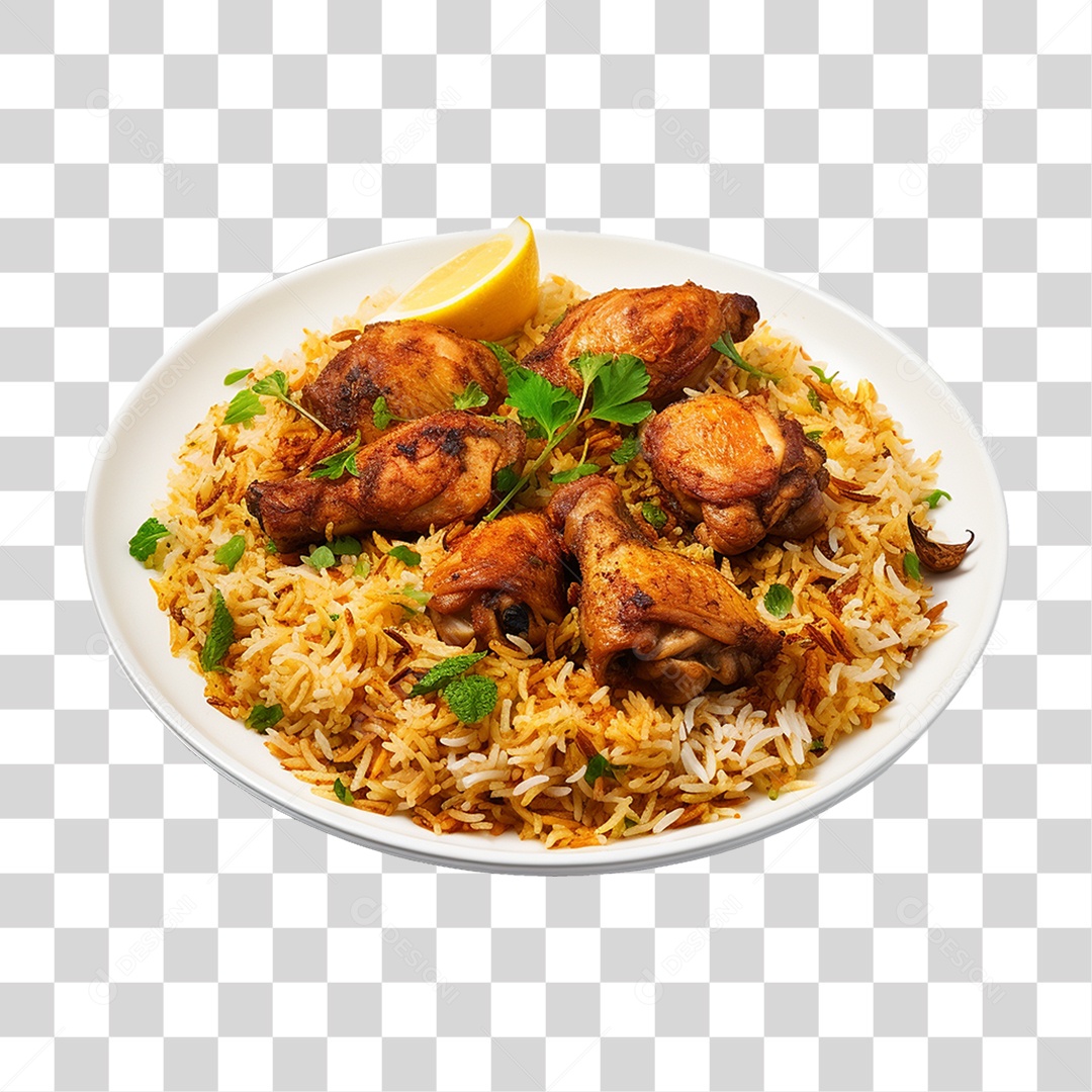 Biriyani de Frango PNG Transparente