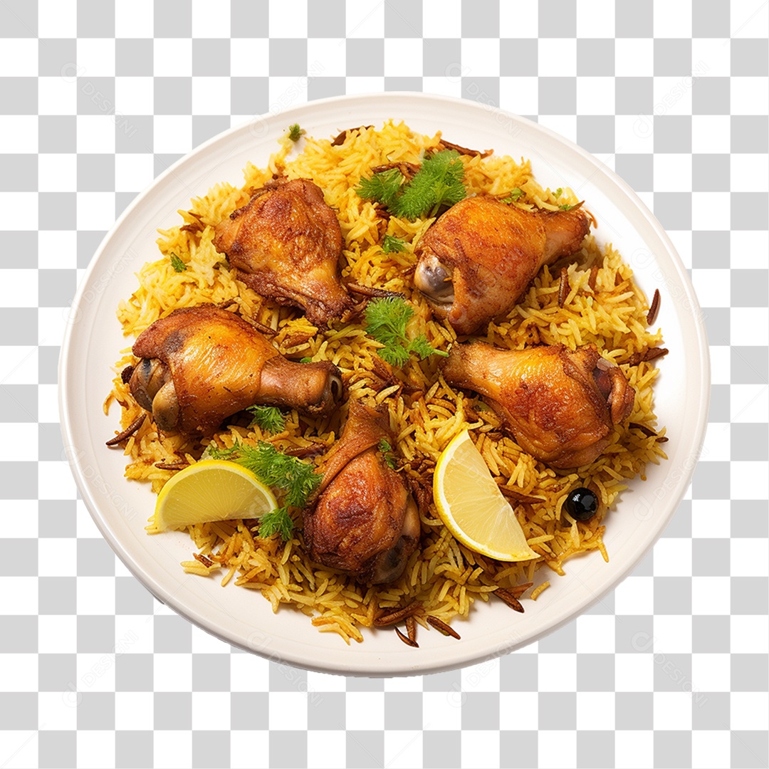 Biriyani de Frango PNG Transparente