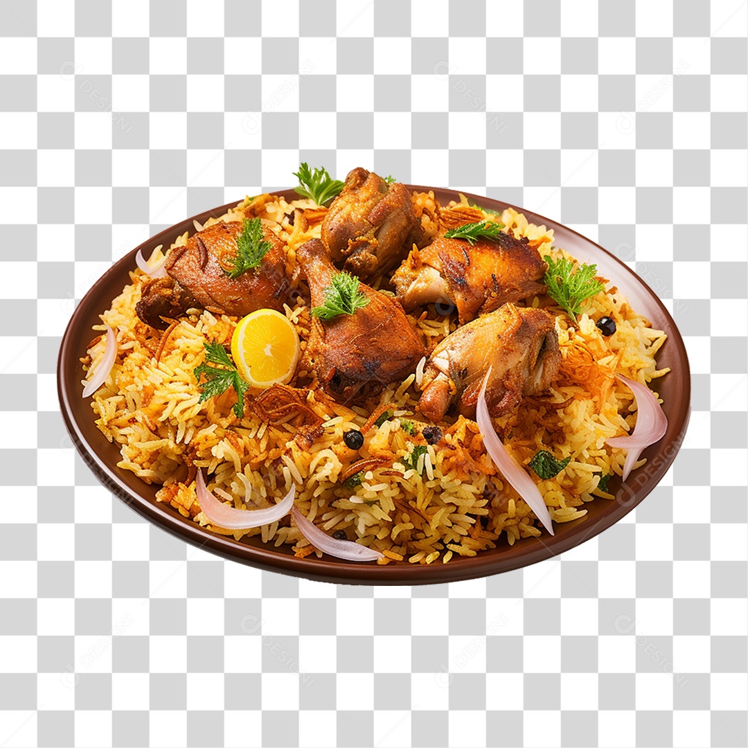 Biriyani de Frango PNG Transparente