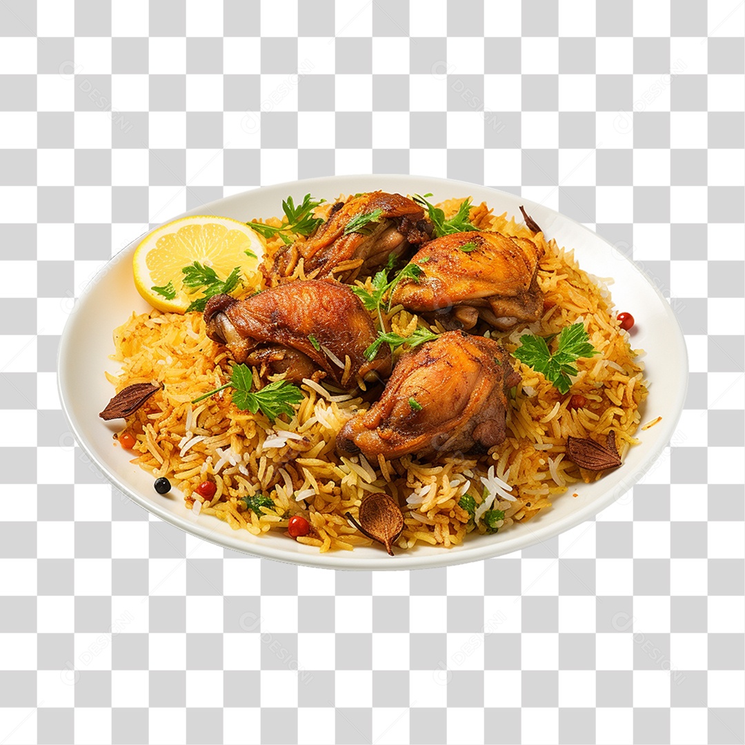 Biriyani de Frango PNG Transparente