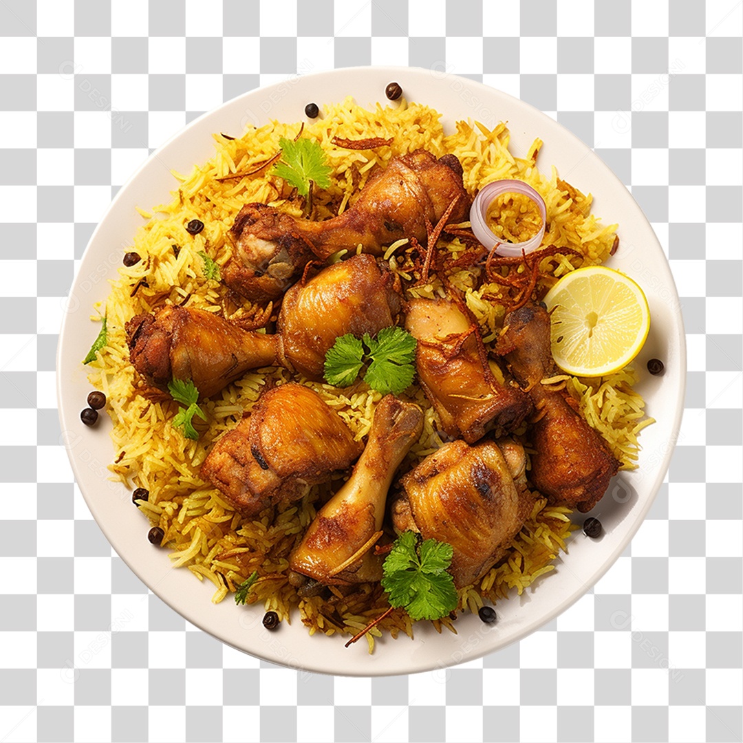 Biriyani de Frango PNG Transparente