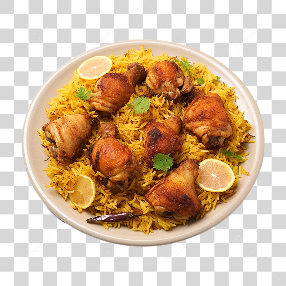 Biriyani de Frango PNG Transparente