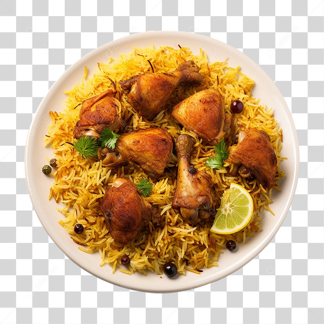 Biriyani de Frango PNG Transparente