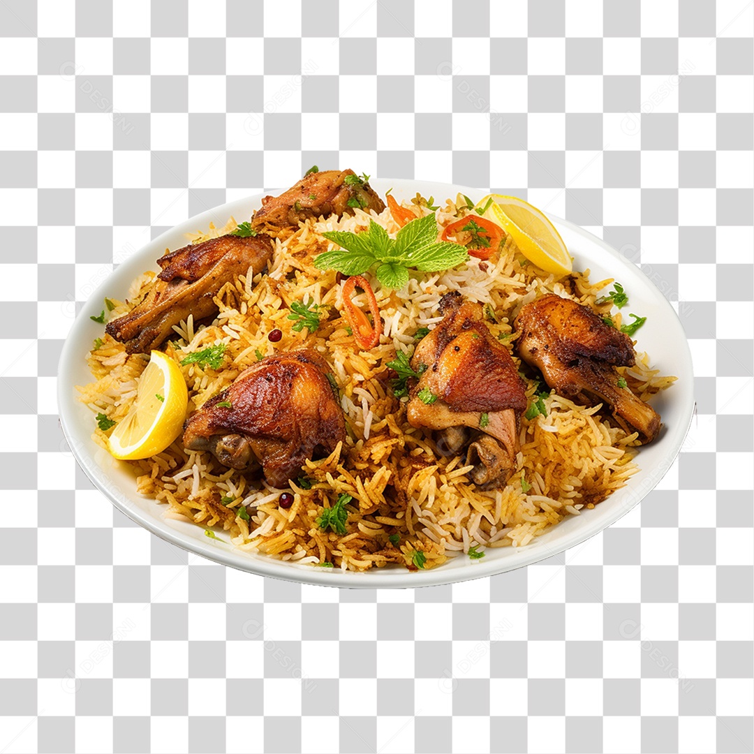 Biriyani de Frango PNG Transparente