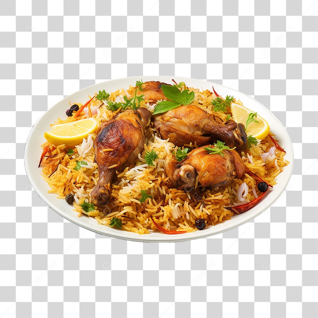 Biriyani de Frango PNG Transparente