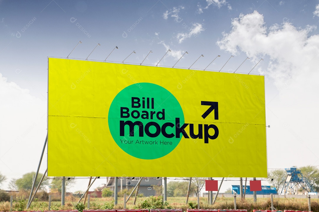 Mockup Placa De Outdoor PSD Editável