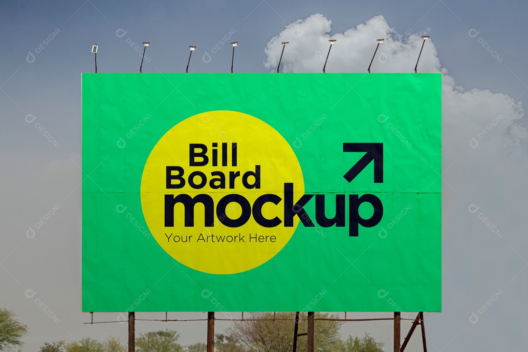 Mockup Placa De Outdoor PSD Editável