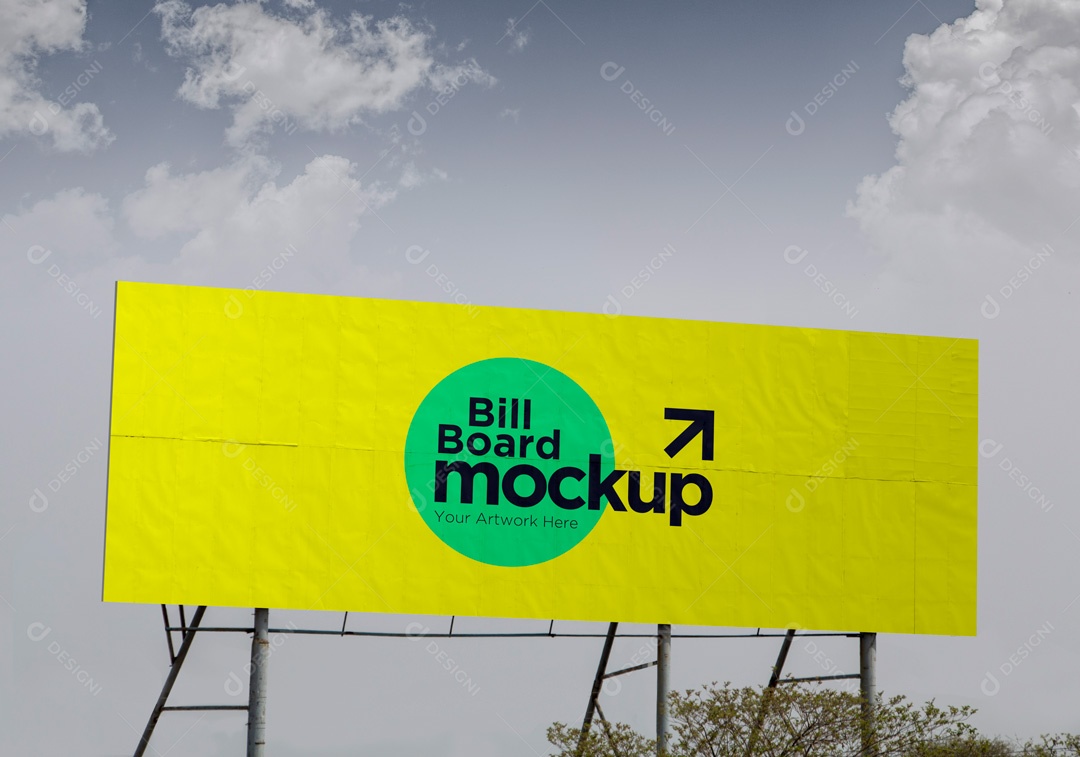 Mockup Placa De Outdoor PSD Editável