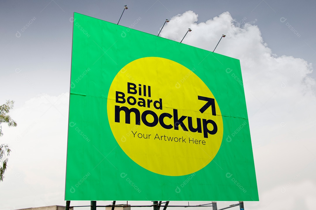 Mockup Placa De Outdoor PSD Editável