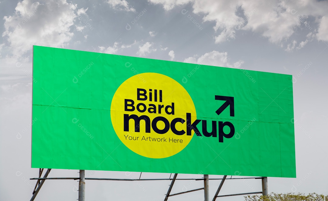 Mockup Placa De Outdoor PSD Editável