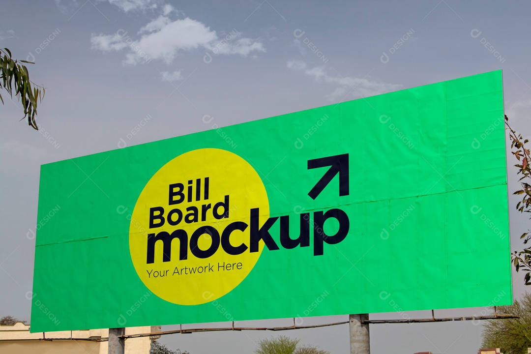 Mockup Placa De Outdoor PSD Editável