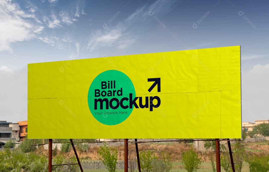 Mockup Placa De Outdoor PSD Editável