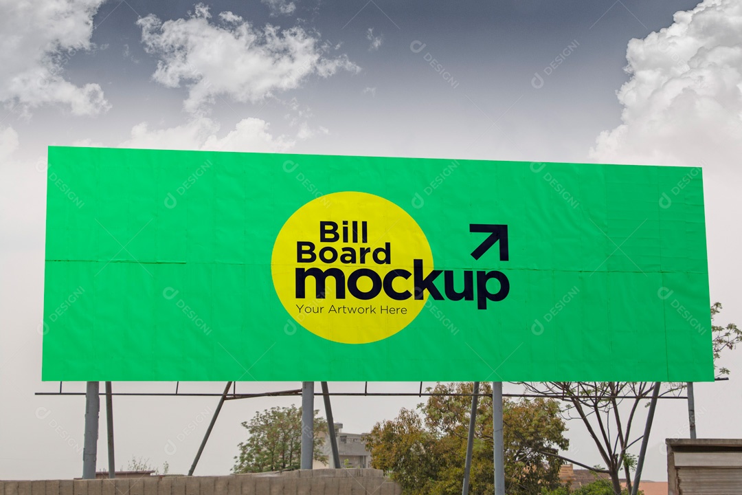 Mockup Placa De Outdoor PSD Editável