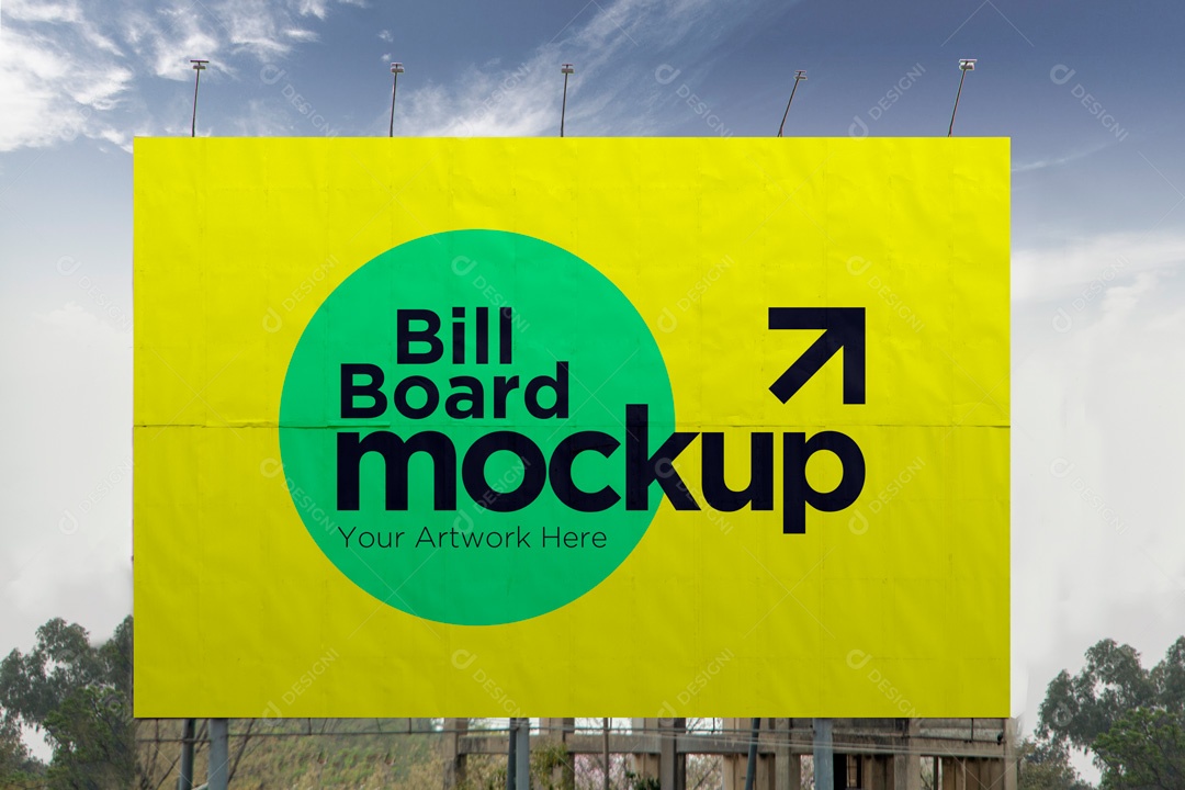 Mockup Placa De Outdoor PSD Editável