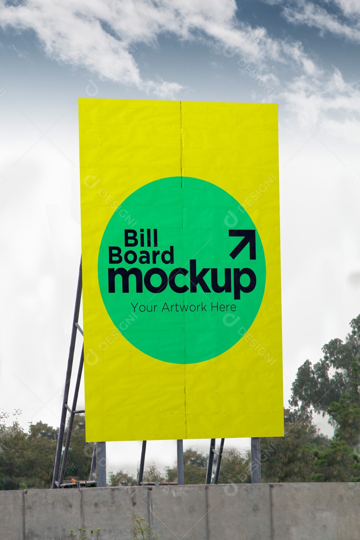 Mockup Placa De Outdoor PSD Editável