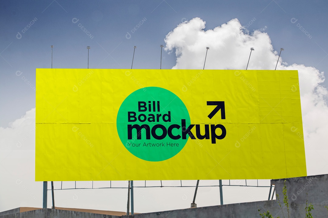 Mockup Placa De Outdoor PSD Editável