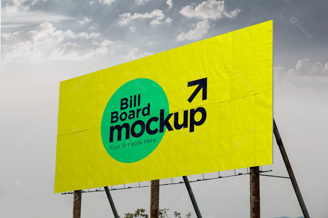 Mockup Placa De Outdoor PSD Editável
