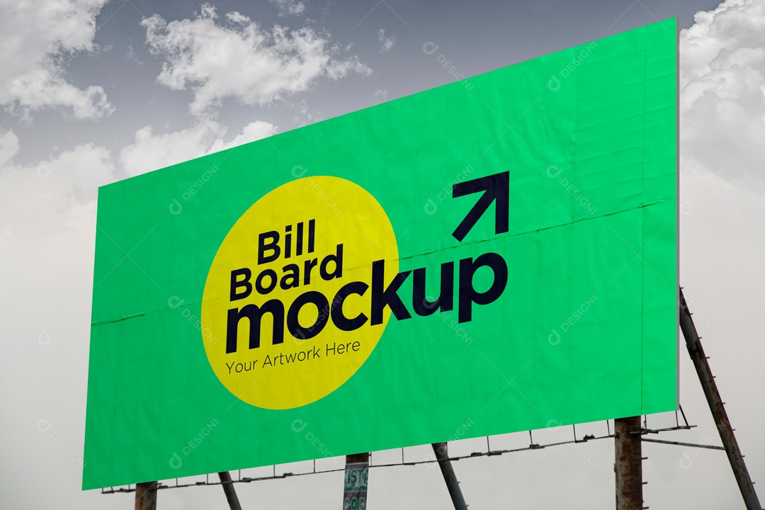 Mockup Placa De Outdoor PSD Editável