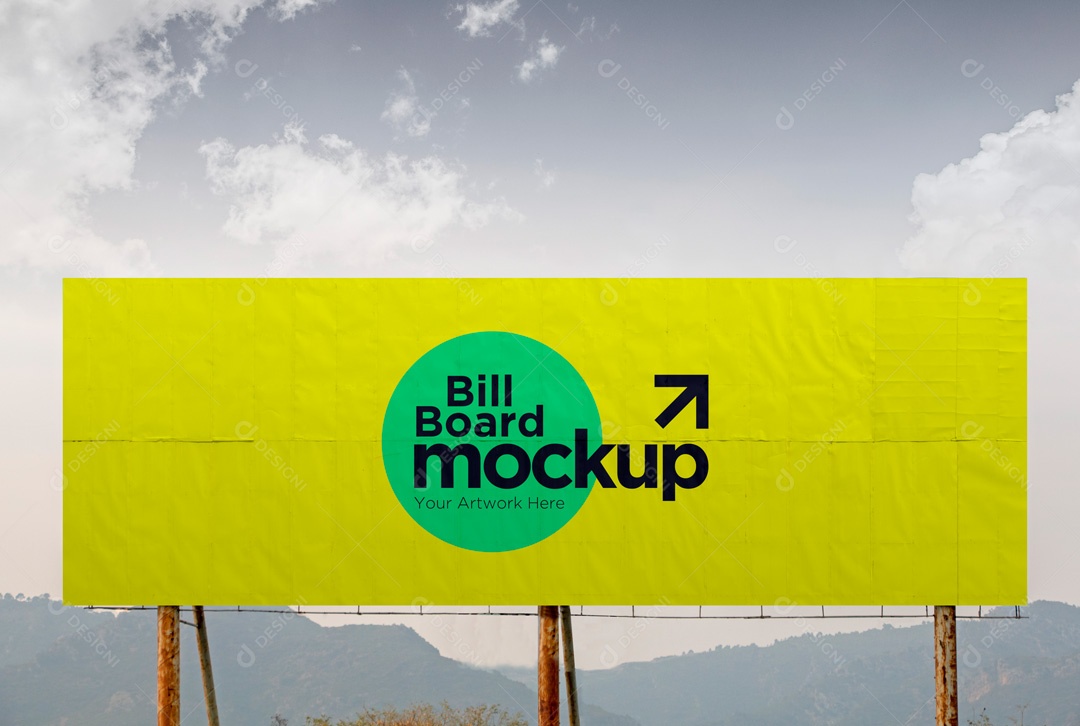 Mockup Placa De Outdoor PSD Editável