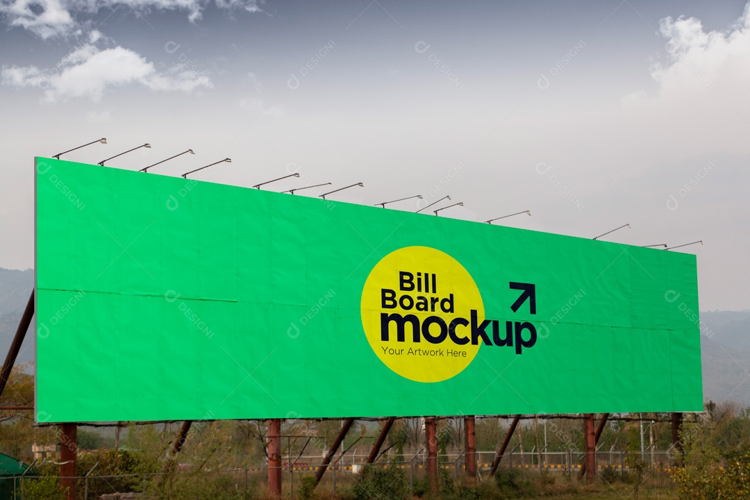 Mockup Placa De Outdoor PSD Editável