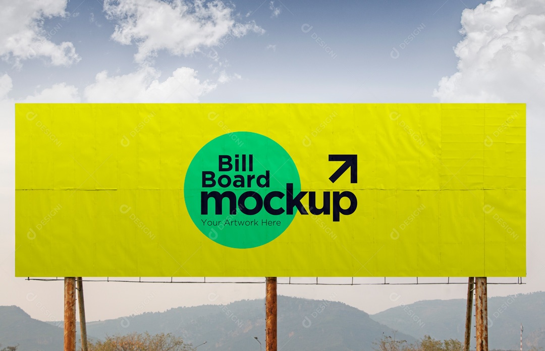 Mockup Placa De Outdoor PSD Editável